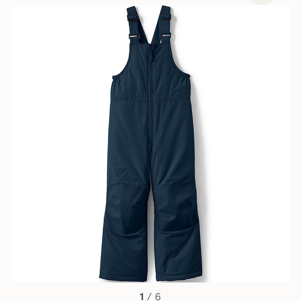 Lands end snow bib for kids. Size 4, navy blue. Barely used, like new!